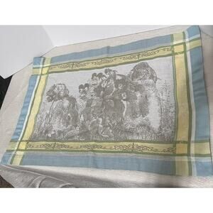 ZINA VASI Easter Bunnies Rabbit PLACEMAT Single Russia Pastel Yellow Blue